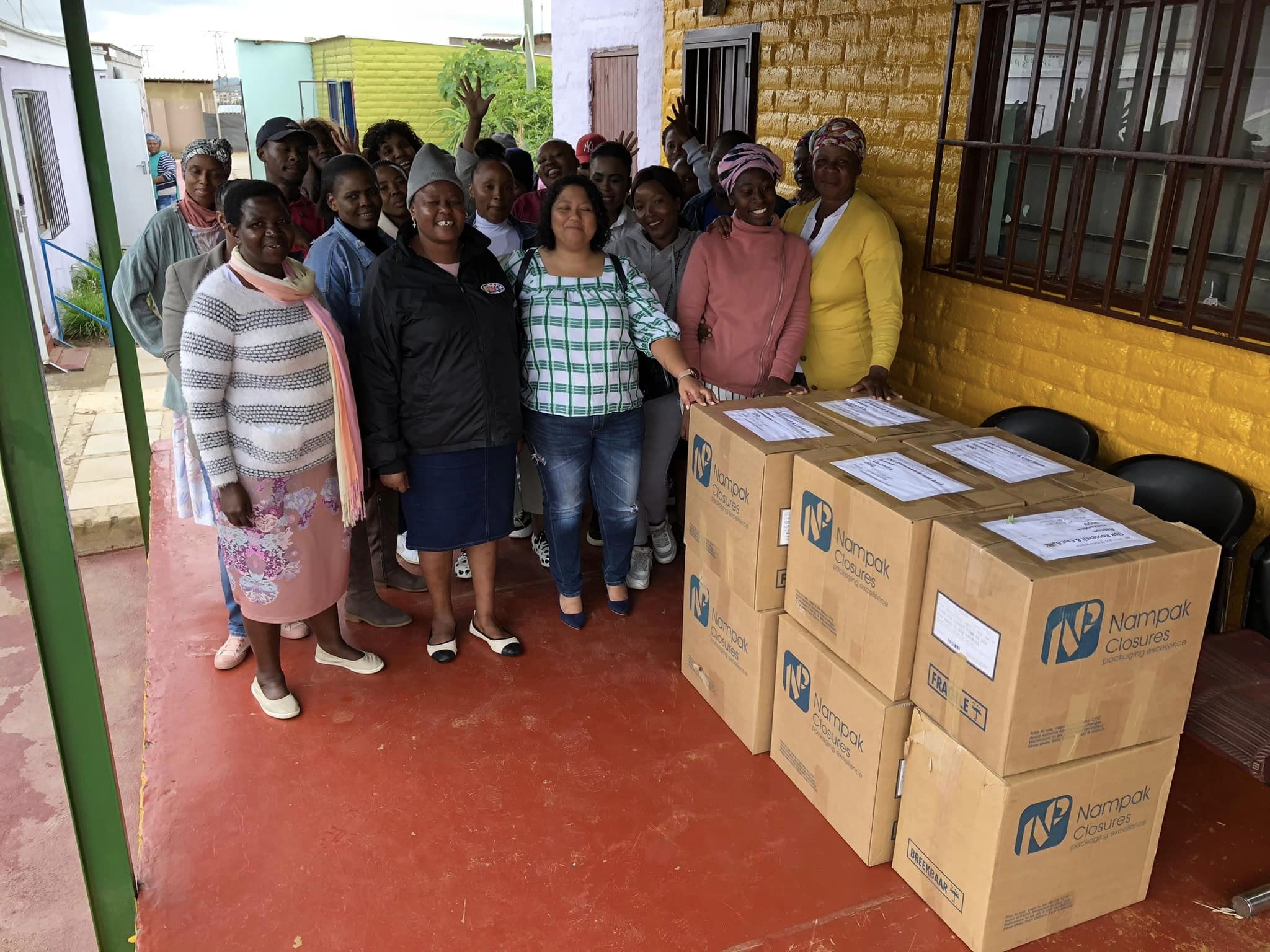 #Pads4Paps donations being handed to Ratang Bana Place of Safety
