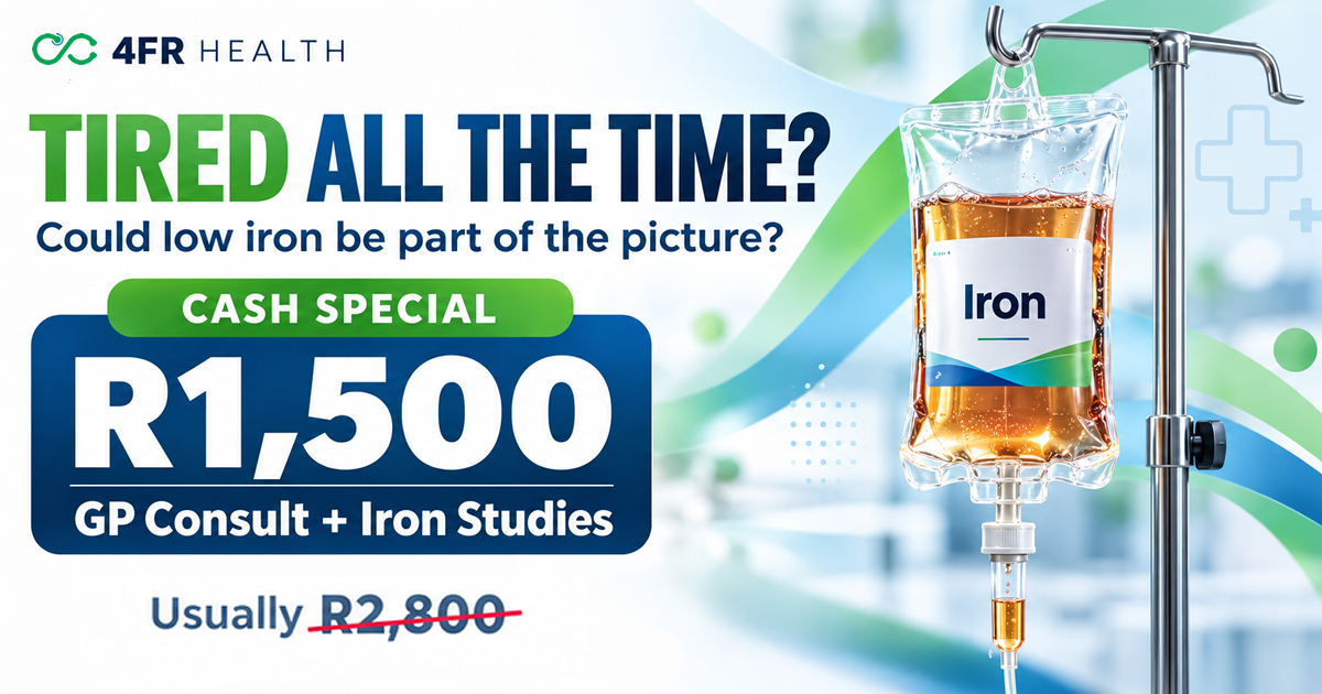 4FR Health iron assessment cash special for GP consultation and Iron Studies